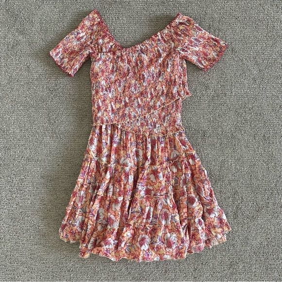 Poupette St Barth 'Soledad' Smocked Floral Mini Dress Size Small - Picture 6 of 8